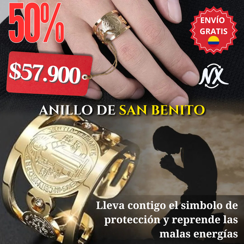 💍 🎅ANILLO DE PROTECCIÓN SAN BENITO ✞