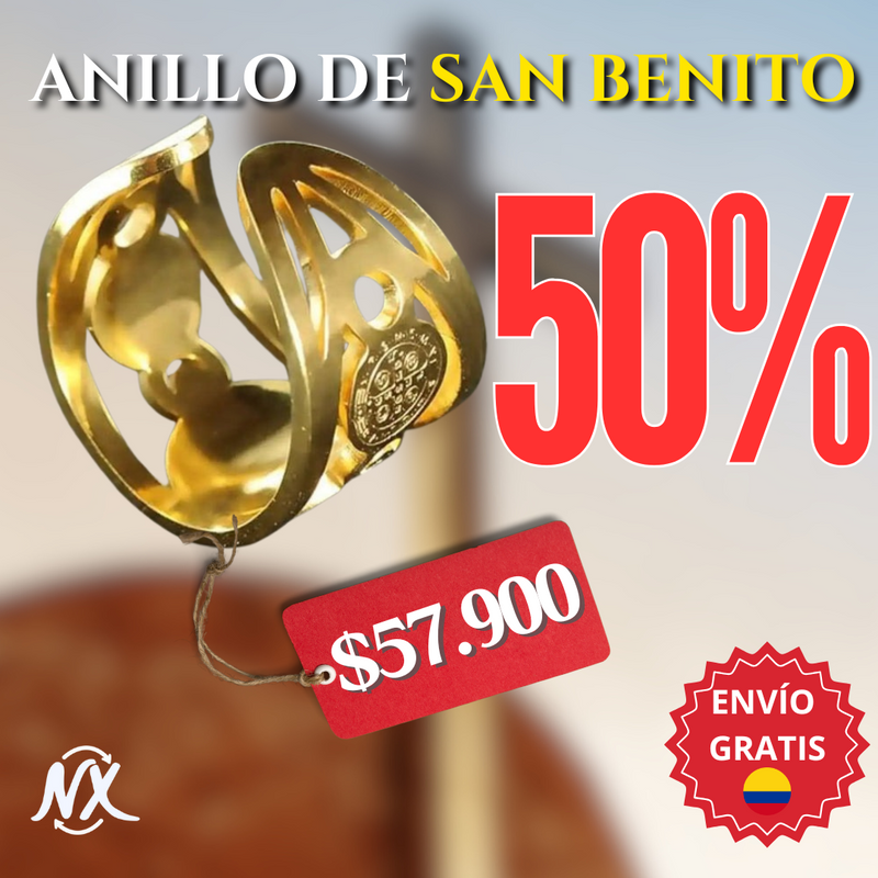 💍 🎅ANILLO DE PROTECCIÓN SAN BENITO ✞