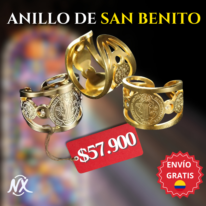 💍 🎅ANILLO DE PROTECCIÓN SAN BENITO ✞