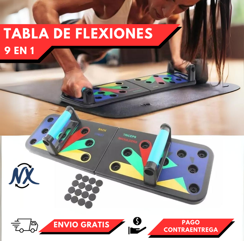 TABLA FLEXIONES 9 EN 1, GIMNASIO EN CASA